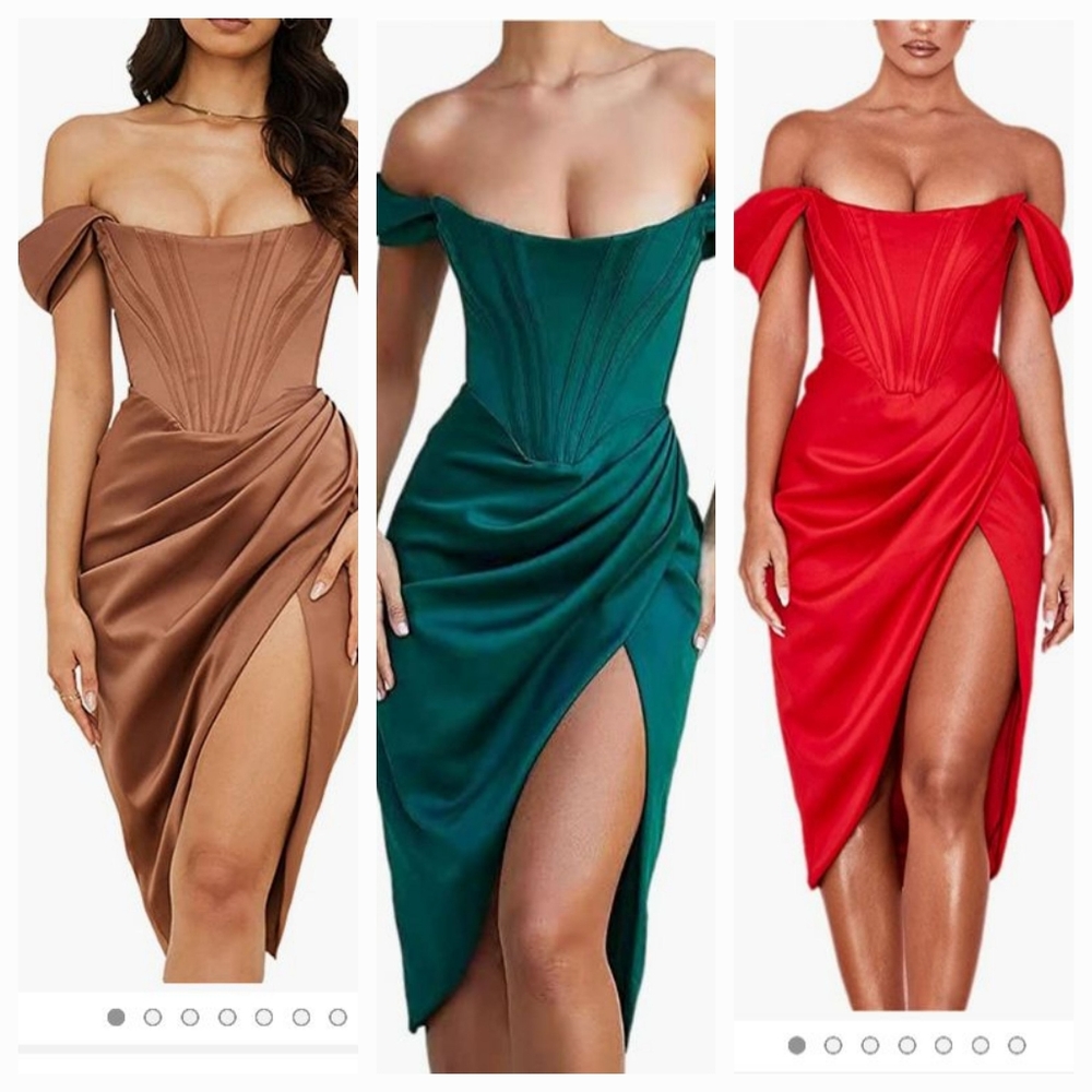 3 Off-the-shoulder Corset dresses